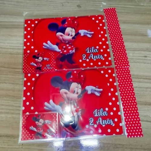 Jogo Americano - Minnie Vermelha