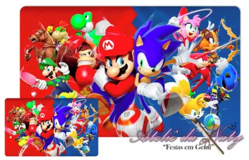 Jogo Americano - Sonic e Mario