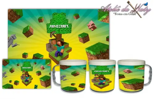 Jogo Americano c/ caneca - Minecraft