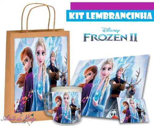 Jogo Americano + Caneca + Sacola Kraft - Frozen 2