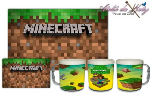 Jogo Americano c/ caneca - Minecraft