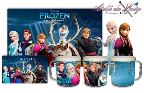 Jogo Americano com Caneca - Frozen
