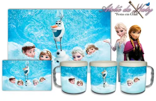 Jogo Americano com Caneca - Frozen