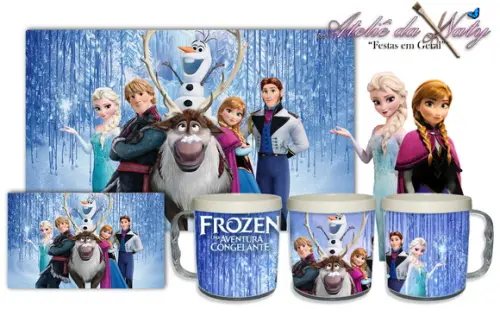 Jogo Americano com Caneca - Frozen
