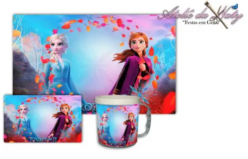 Jogo Americano com Caneca - Frozen 2
