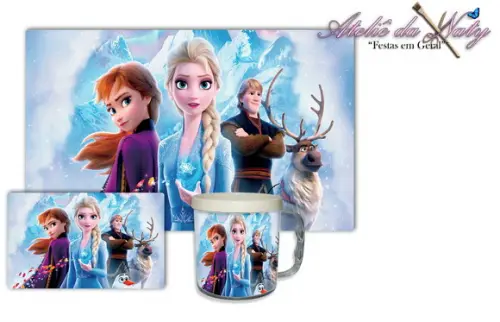 Jogo Americano com Caneca - Frozen 2