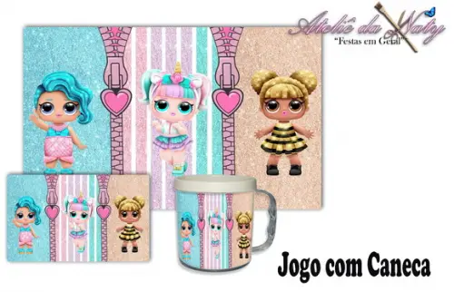 Jogo Americano com Caneca - Lol Surprise