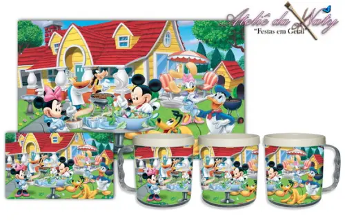 Jogo Americano com Caneca - Mickey