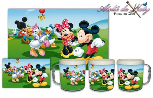 Jogo Americano com Caneca - Mickey