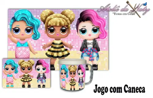 Jogo Americano com Caneca - Lol Surprise