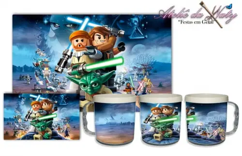 Jogo Americano com Caneca - Star Wars