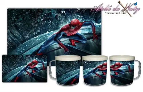 Jogo Americano com Caneca - Spider Man