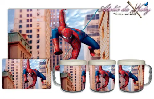 Jogo Americano com Caneca - Spider Man