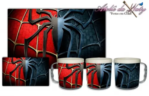 Jogo Americano com Caneca - Spider Man