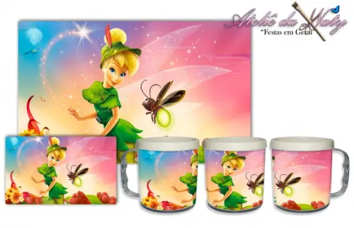 Jogo Americano com Caneca - Tinkerbell