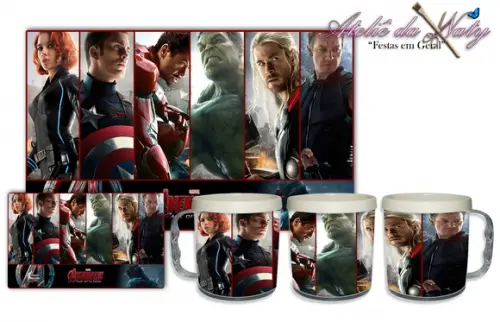 Jogo Americano com caneca - Vingadores