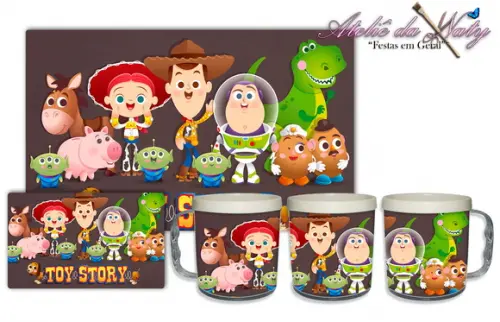 Jogo Americano com Caneca - Toy Story