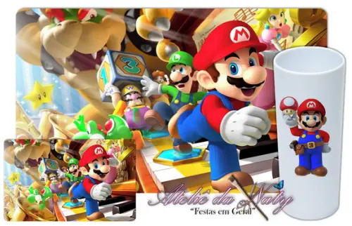Jogo Americano com Long Drink - Mario Bros