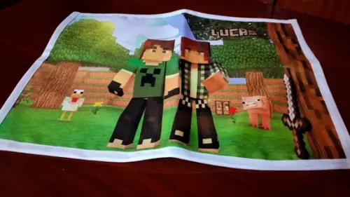 Jogo Americano em tecido - Minecraft