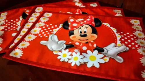 Jogo Americano em tecido - Minnie Mouse