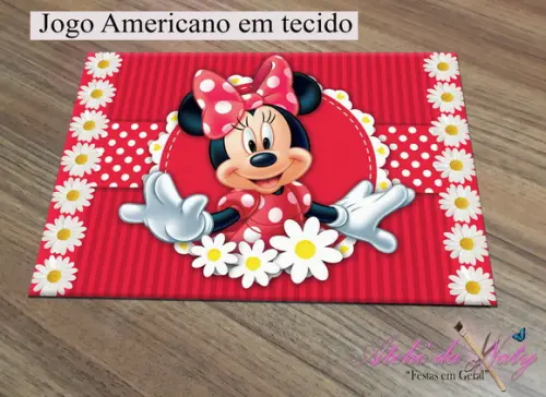 Jogo Americano em tecido - Minnie Mouse