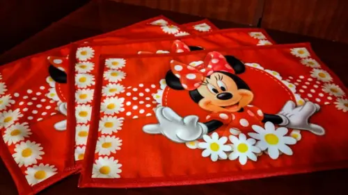Jogo Americano em tecido - Minnie Mouse