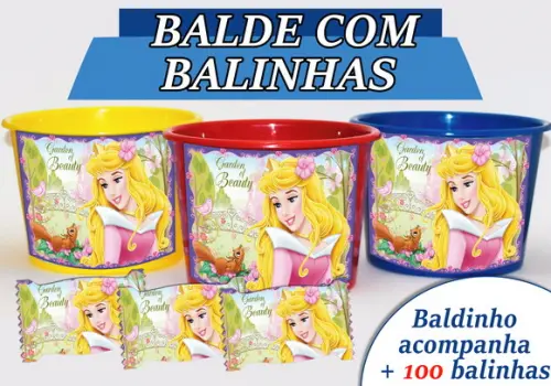Kit Baldinho + Cento de Balas - Bela Adormecida