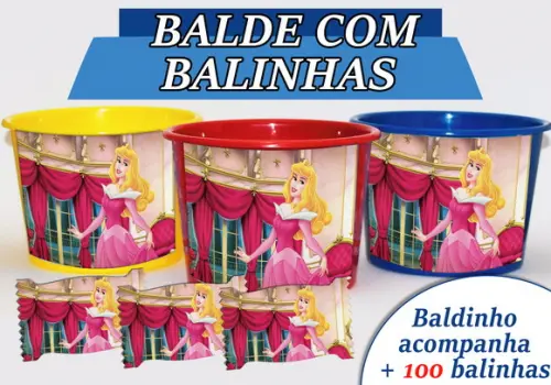 Kit Baldinho + Cento de Balas - Bela Adormecida