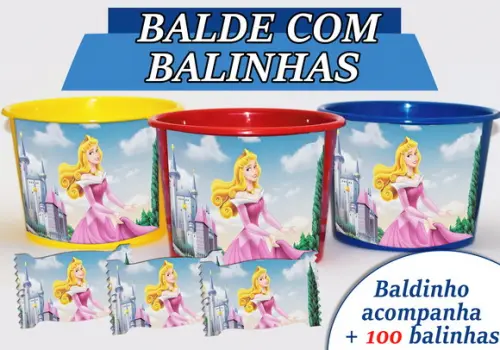 Kit Baldinho + Cento de Balas - Bela Adormecida