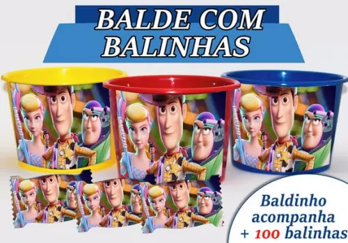 Kit Baldinho + Cento de Balas - Toy Story