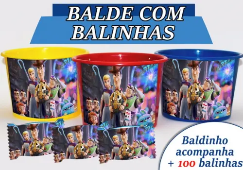 Kit Baldinho + Cento de Balas - Toy Story