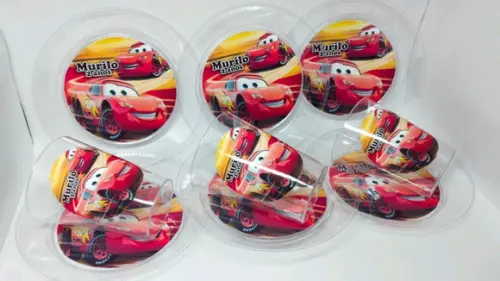 Kit Copo e Pratinho Acrílico - Carros