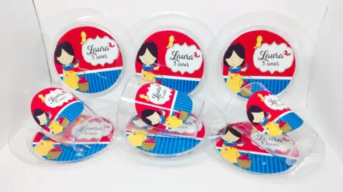 Kit Copo e Pratinho Acrílico - Branca de Neve