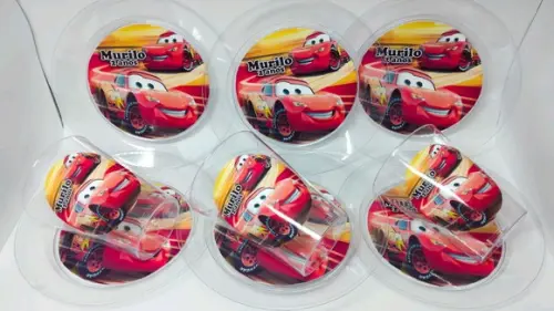 Kit Copo e Pratinho Acrílico - Carros