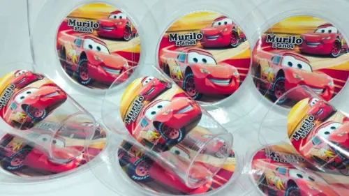 Kit Copo e Pratinho Acrílico - Carros