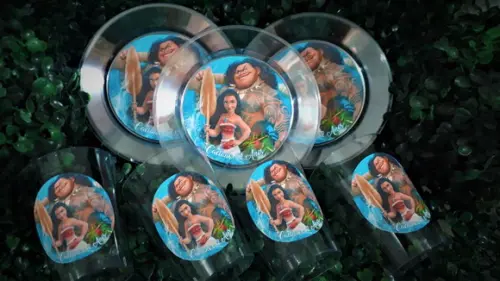 Kit Copo e Pratinho Acrílico - Moana
