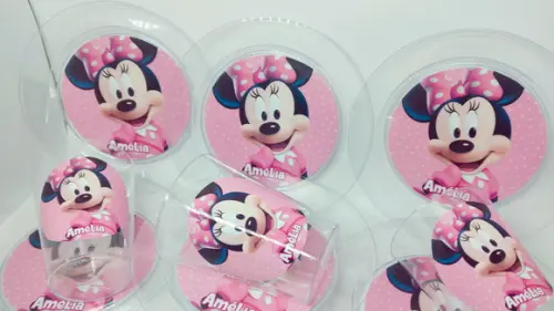 Kit Copo e Pratinho Acrílico - Minnie