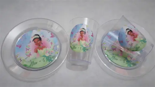 Kit Copo e Pratinho Acrílico - Princesa e o Sapo