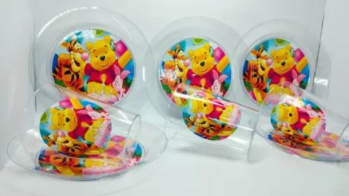 Kit Copo e Pratinho Acrílico - Pooh