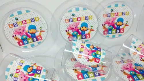 Kit Copo e Pratinho Acrílico - Pocoyo