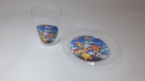 Kit Copo e Pratinho Acrílico - Pokemon