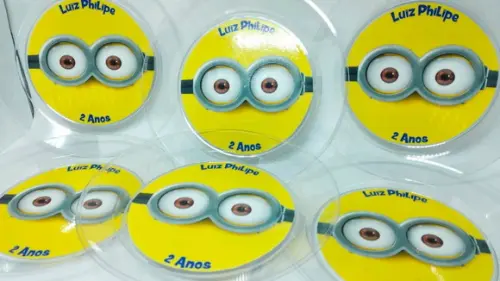 Kit Pratinho ,copo e Garfinho para Festas - Minions