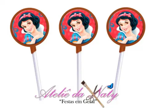 Pirulito de chocolate - Branca de Neve