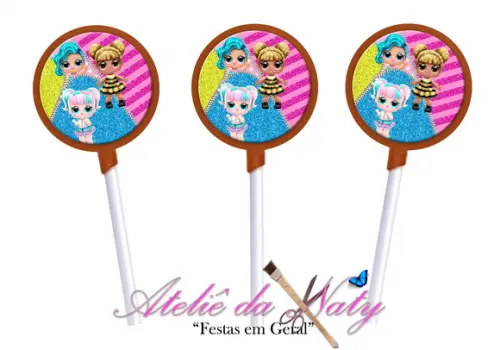 Pirulito de chocolate - Lol Surprise