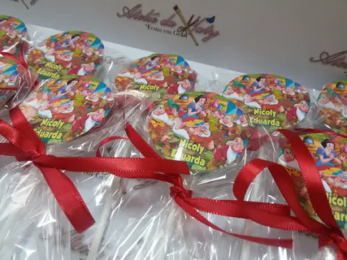 Pirulito Personalizado - Branca de Neve