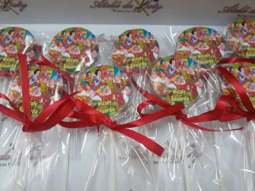Pirulito Personalizado - Branca de Neve