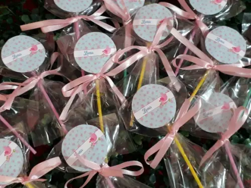 Pirulito personalizado - Jardim Encantado