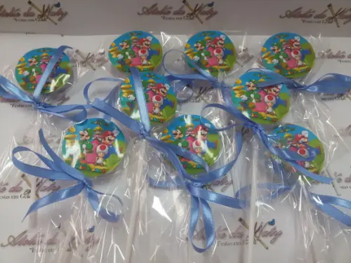 Pirulito personalizado - Mario Bros
