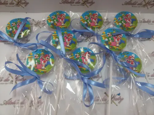 Pirulito personalizado - Mario Bros