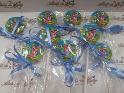 Pirulito personalizado - Mario Bros